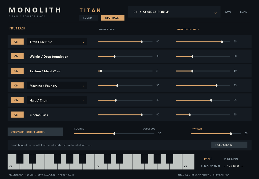 MONOLITH TITAN interface